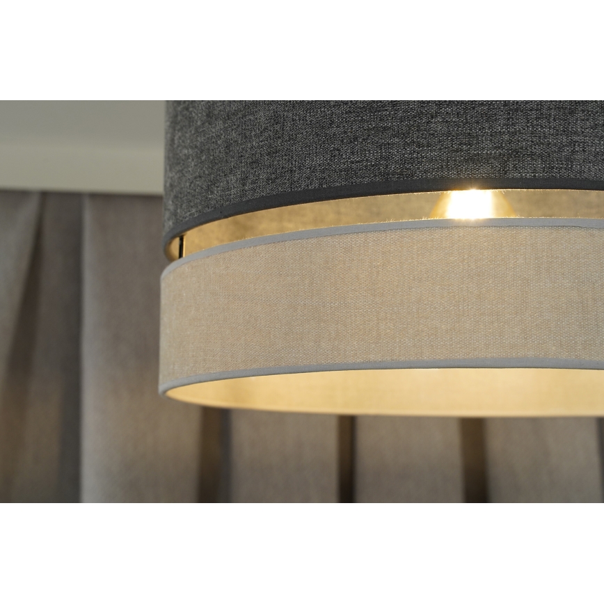 Duolla - Żyrandol natynkowy DOUBLE 1xE27/15W/230V śr. 40 cm szary