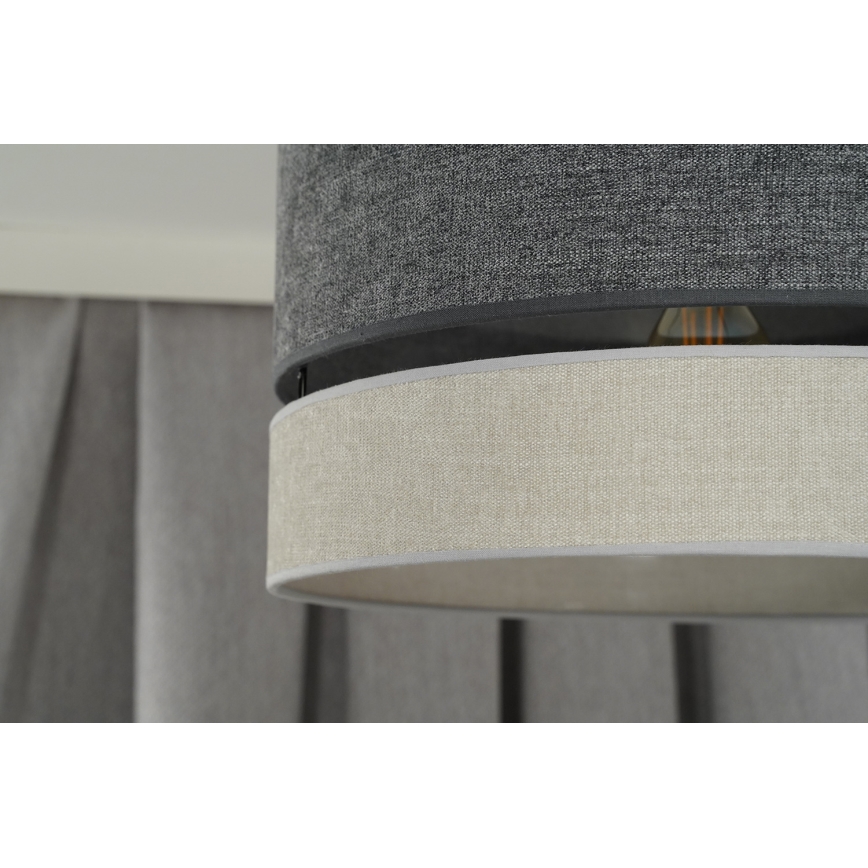 Duolla - Żyrandol natynkowy DOUBLE 1xE27/15W/230V śr. 40 cm szary