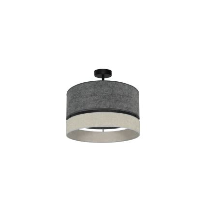 Duolla - Żyrandol natynkowy DOUBLE 1xE27/15W/230V śr. 40 cm szary