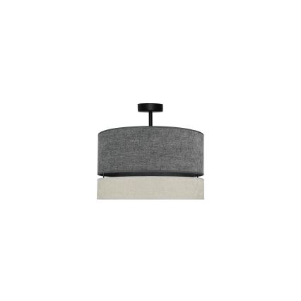 Duolla - Żyrandol natynkowy DOUBLE 1xE27/15W/230V śr. 40 cm szary