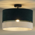 Duolla - Żyrandol natynkowy DOUBLE 1xE27/15W/230V śr. 40 cm zielony/szary