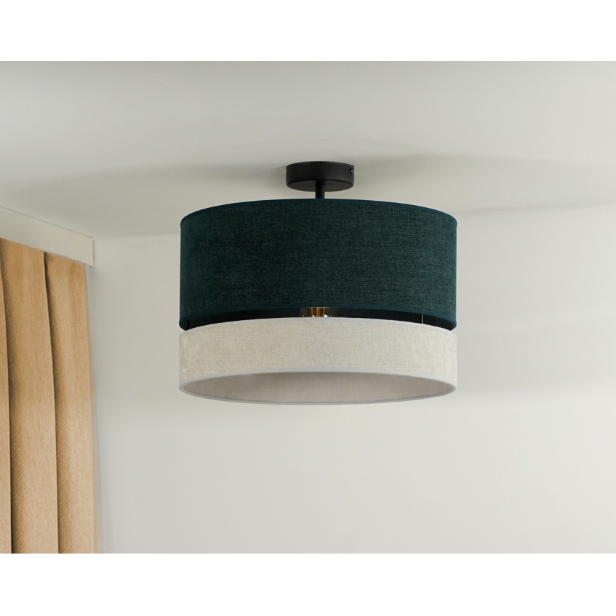 Duolla - Żyrandol natynkowy DOUBLE 1xE27/15W/230V śr. 40 cm zielony/szary