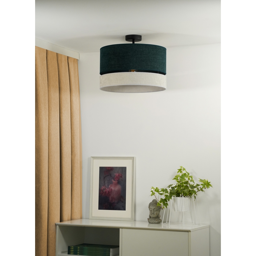 Duolla - Żyrandol natynkowy DOUBLE 1xE27/15W/230V śr. 40 cm zielony/szary