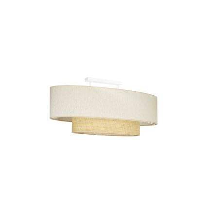 Duolla - Żyrandol natynkowy DOUBLE OVAL NATURE 2xE27/15W/230V kremowy/beżowy