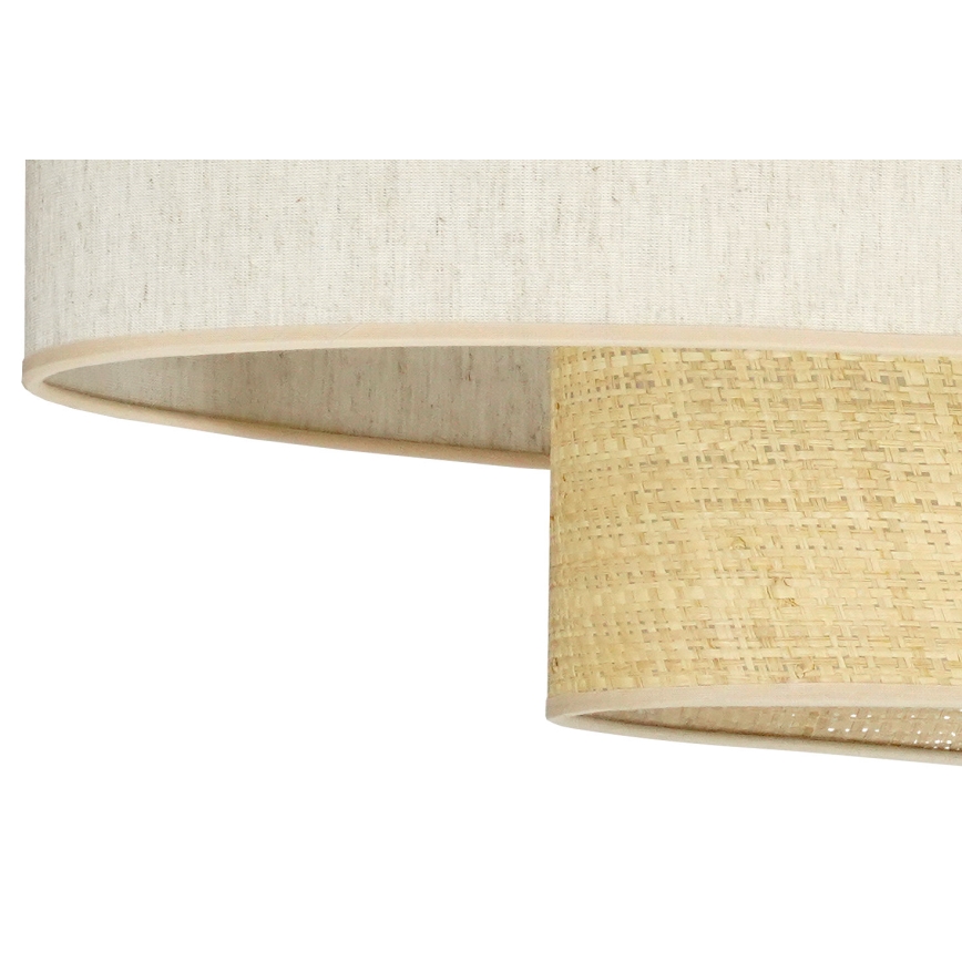 Duolla - Żyrandol natynkowy DOUBLE OVAL NATURE 2xE27/15W/230V kremowy/beżowy