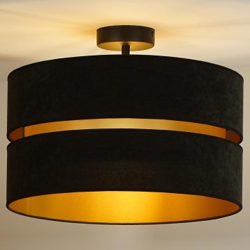 Duolla - Żyrandol natynkowy DUO 1xE27/15W/230V śr. 40 cm czarny/złoty