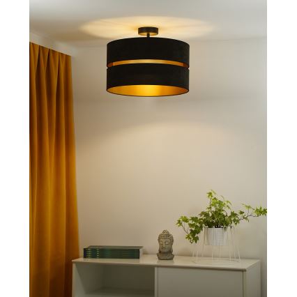 Duolla - Żyrandol natynkowy DUO 1xE27/15W/230V śr. 40 cm czarny/złoty