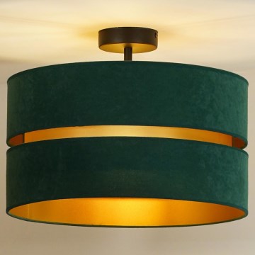 Duolla - Żyrandol natynkowy DUO 1xE27/15W/230V śr. 40 cm zielony/złoty