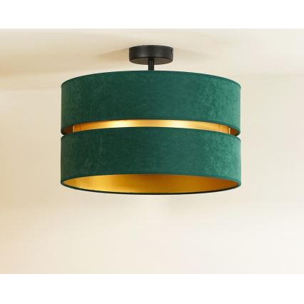 Duolla - Żyrandol natynkowy DUO 1xE27/15W/230V śr. 40 cm zielony/złoty