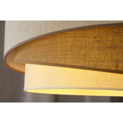 Duolla - Żyrandol natynkowy KOBO 1xE27/15W/230V śr. 45 cm beżowy/brązowy/biały