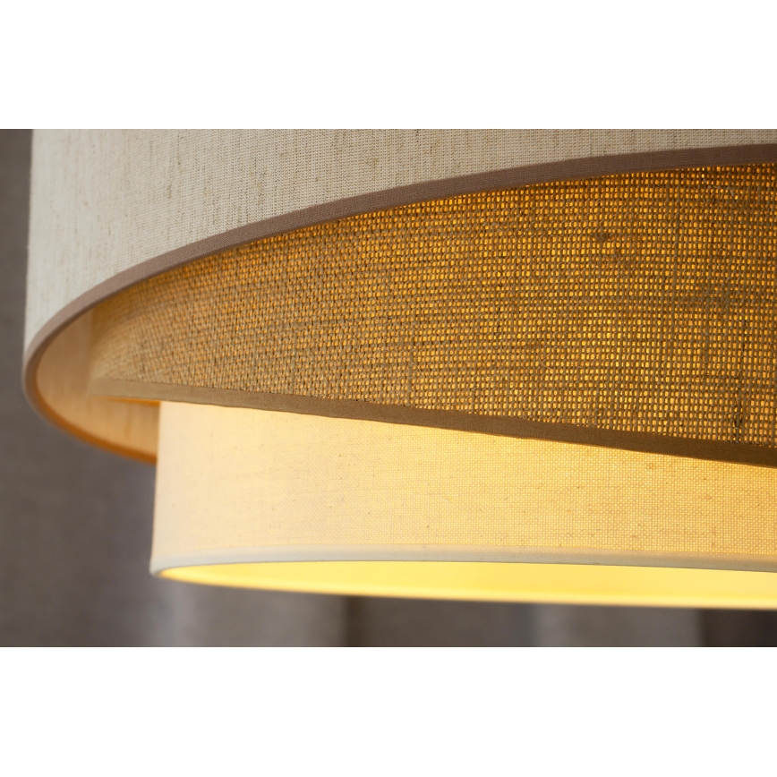 Duolla - Żyrandol natynkowy KOBO 1xE27/15W/230V śr. 45 cm beżowy/brązowy/biały