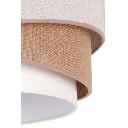 Duolla - Żyrandol natynkowy KOBO 1xE27/15W/230V śr. 45 cm beżowy/brązowy/biały