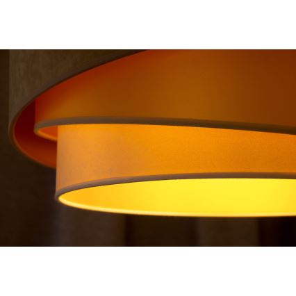 Duolla - Żyrandol natynkowy KOBO 1xE27/15W/230V śr. 45 cm beżowy/złoty/kremowy