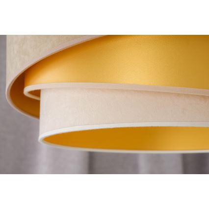 Duolla - Żyrandol natynkowy KOBO 1xE27/15W/230V śr. 45 cm beżowy/złoty/kremowy