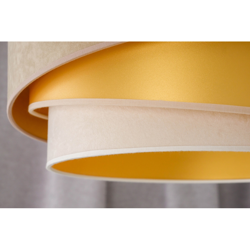 Duolla - Żyrandol natynkowy KOBO 1xE27/15W/230V śr. 45 cm beżowy/złoty/kremowy