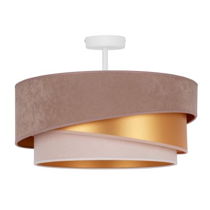 Duolla - Żyrandol natynkowy KOBO 1xE27/15W/230V śr. 45 cm beżowy/złoty/kremowy