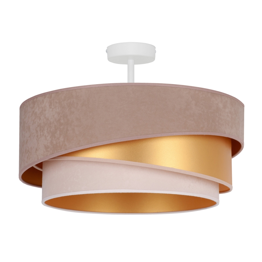 Duolla - Żyrandol natynkowy KOBO 1xE27/15W/230V śr. 45 cm beżowy/złoty/kremowy
