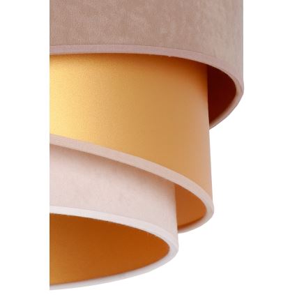 Duolla - Żyrandol natynkowy KOBO 1xE27/15W/230V śr. 45 cm beżowy/złoty/kremowy