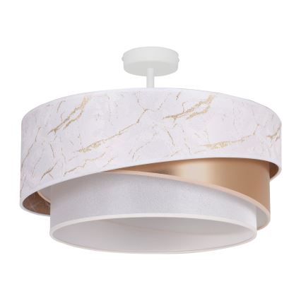 Duolla - Żyrandol natynkowy KOBO 1xE27/15W/230V śr. 45 cm biały/złoty