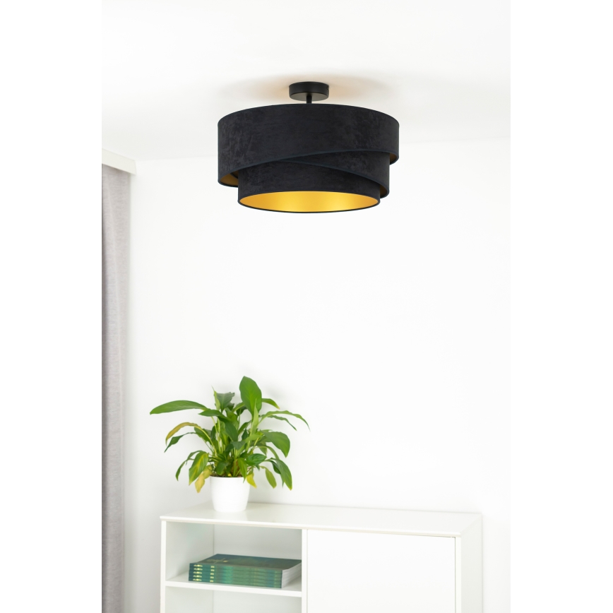Duolla - Żyrandol natynkowy KOBO 1xE27/15W/230V śr. 45 cm czarny