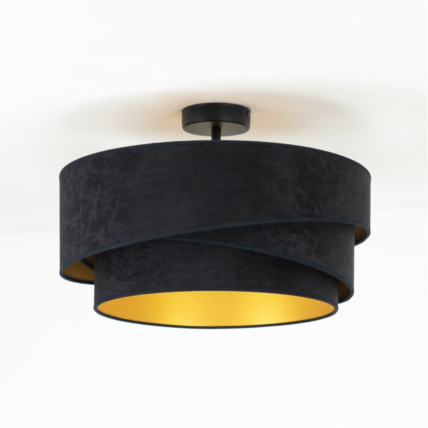 Duolla - Żyrandol natynkowy KOBO 1xE27/15W/230V śr. 45 cm czarny