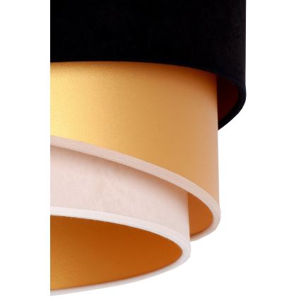 Duolla - Żyrandol natynkowy KOBO 1xE27/15W/230V śr. 45 cm czarny/złoty/kremowy