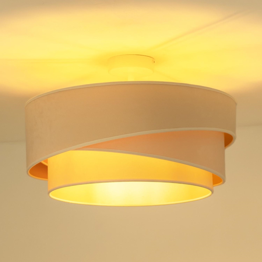 Duolla - Żyrandol natynkowy KOBO 1xE27/15W/230V śr. 45 cm kremowy