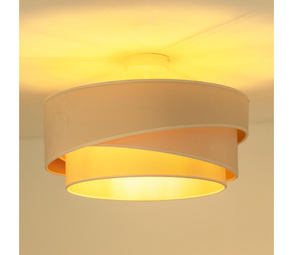 - Żyrandol natynkowy KOBO 1xE27/15W/230V śr. 45 cm kremowy