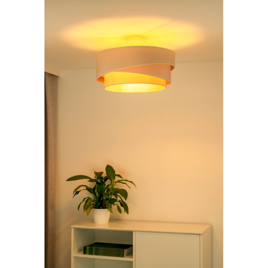 Duolla - Żyrandol natynkowy KOBO 1xE27/15W/230V śr. 45 cm kremowy