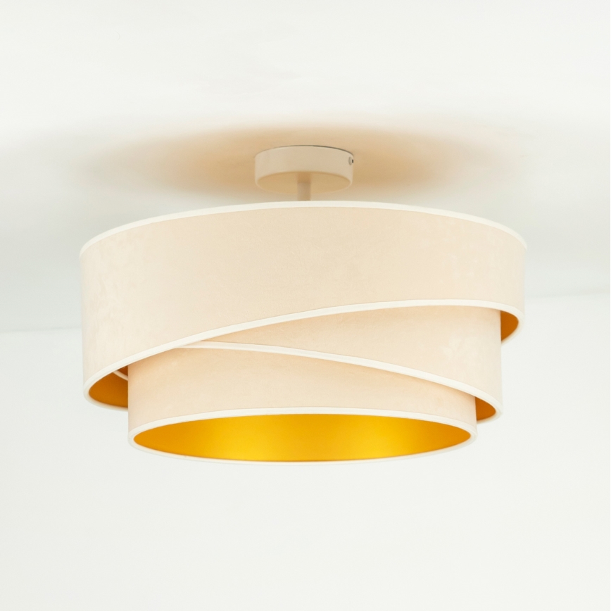 Duolla - Żyrandol natynkowy KOBO 1xE27/15W/230V śr. 45 cm kremowy