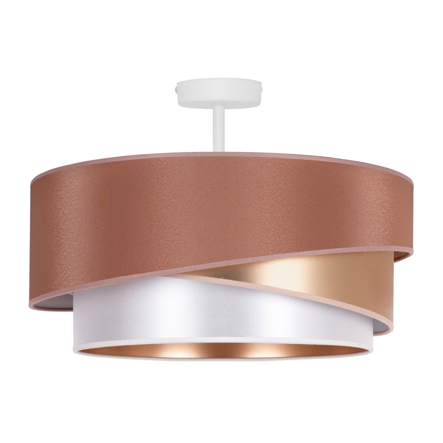 Duolla - Żyrandol natynkowy KOBO 1xE27/15W/230V śr. 45 cm miedź/złoty/biały