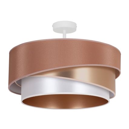 Duolla - Żyrandol natynkowy KOBO 1xE27/15W/230V śr. 45 cm miedź/złoty/biały