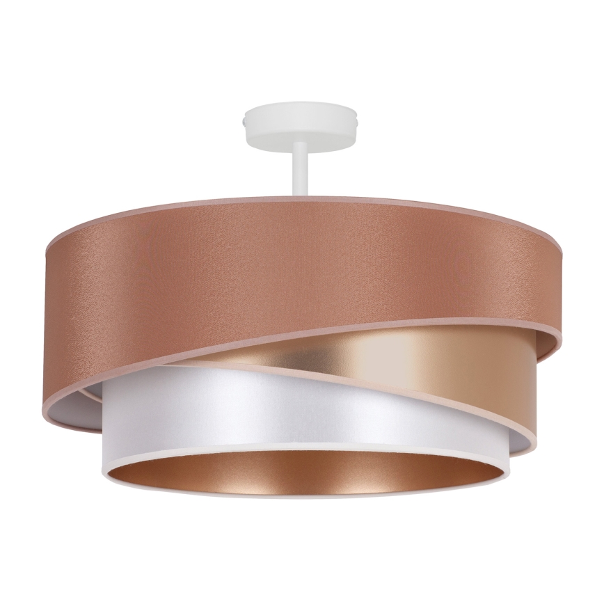 Duolla - Żyrandol natynkowy KOBO 1xE27/15W/230V śr. 45 cm miedź/złoty/biały
