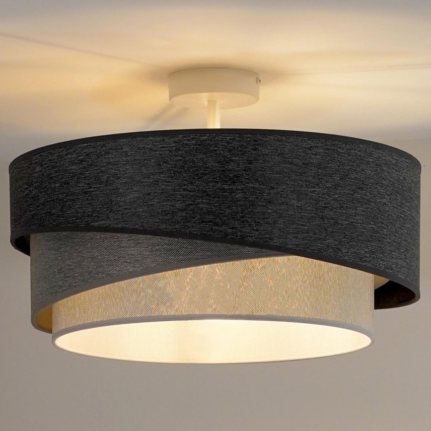 Duolla - Żyrandol natynkowy KOBO 1xE27/15W/230V śr. 45 cm szary/biały