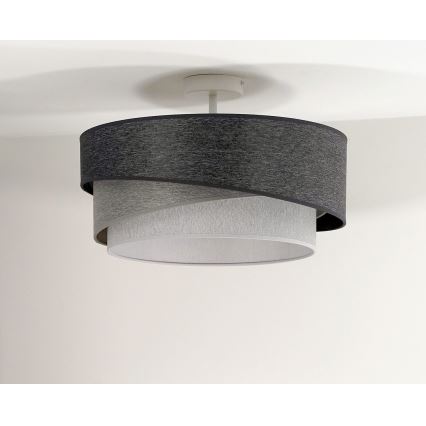 Duolla - Żyrandol natynkowy KOBO 1xE27/15W/230V śr. 45 cm szary/biały