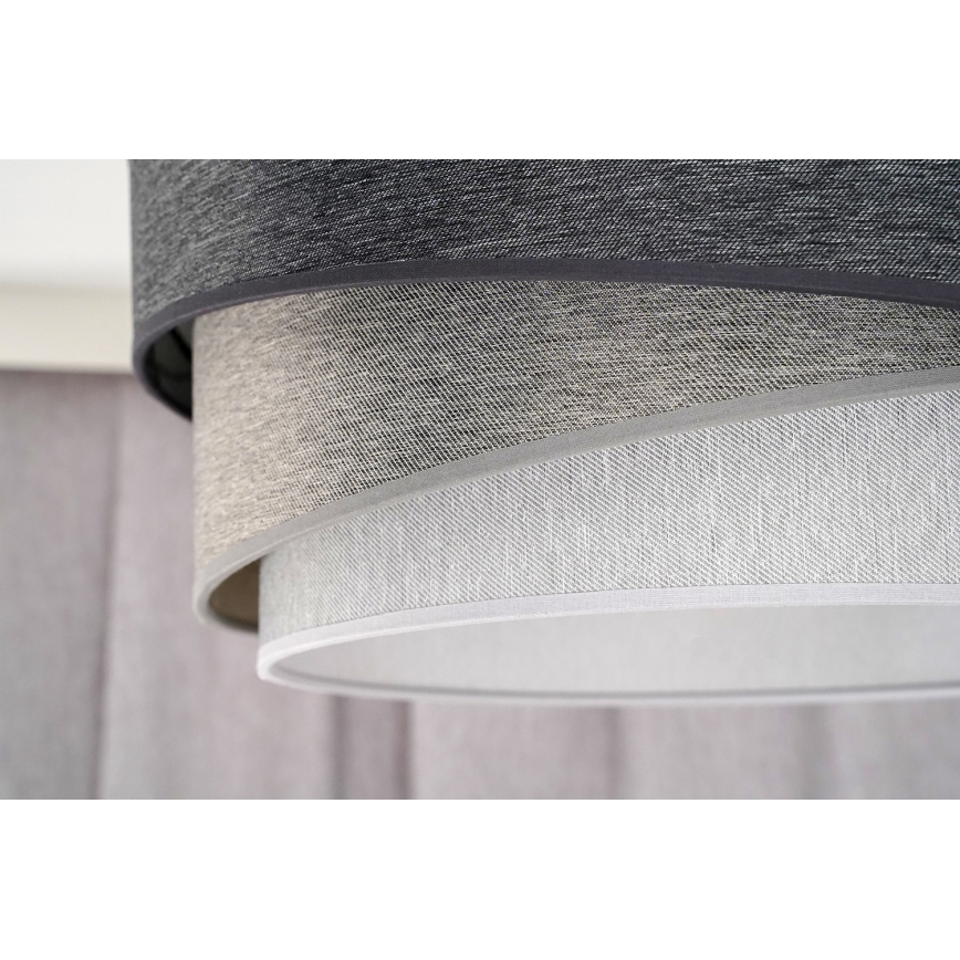 Duolla - Żyrandol natynkowy KOBO 1xE27/15W/230V śr. 45 cm szary/biały