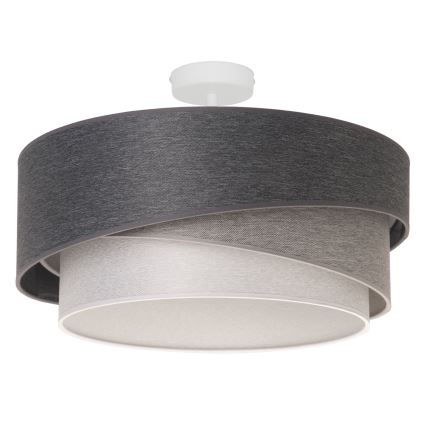 Duolla - Żyrandol natynkowy KOBO 1xE27/15W/230V śr. 45 cm szary/biały