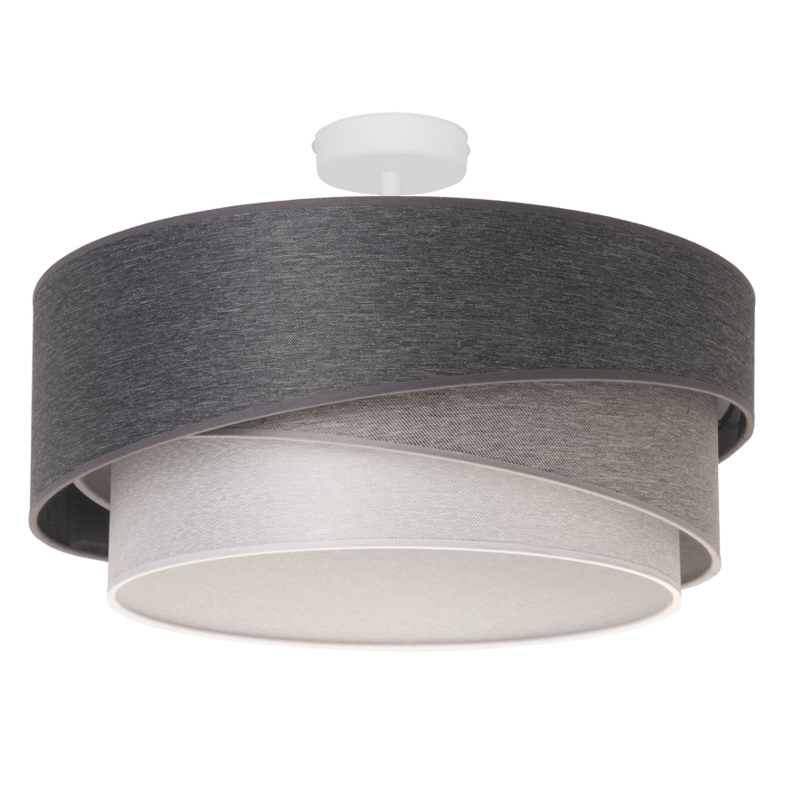 Duolla - Żyrandol natynkowy KOBO 1xE27/15W/230V śr. 45 cm szary/biały