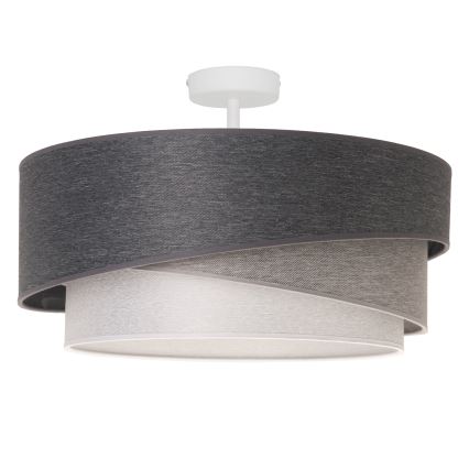 Duolla - Żyrandol natynkowy KOBO 1xE27/15W/230V śr. 45 cm szary/biały