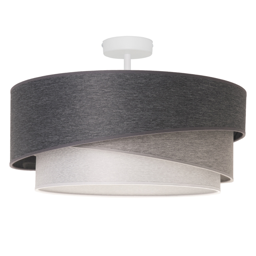 Duolla - Żyrandol natynkowy KOBO 1xE27/15W/230V śr. 45 cm szary/biały