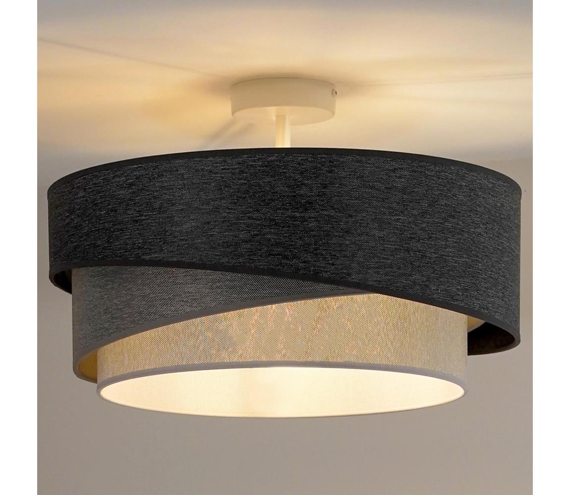 - Żyrandol natynkowy KOBO 1xE27/15W/230V śr. 45 cm szary/biały