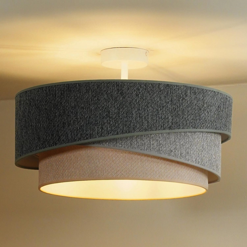 Duolla - Żyrandol natynkowy KOBO ECO RECYCLING 1xE27/15W/230V śr. 45 cm zielony/szary/kremowy