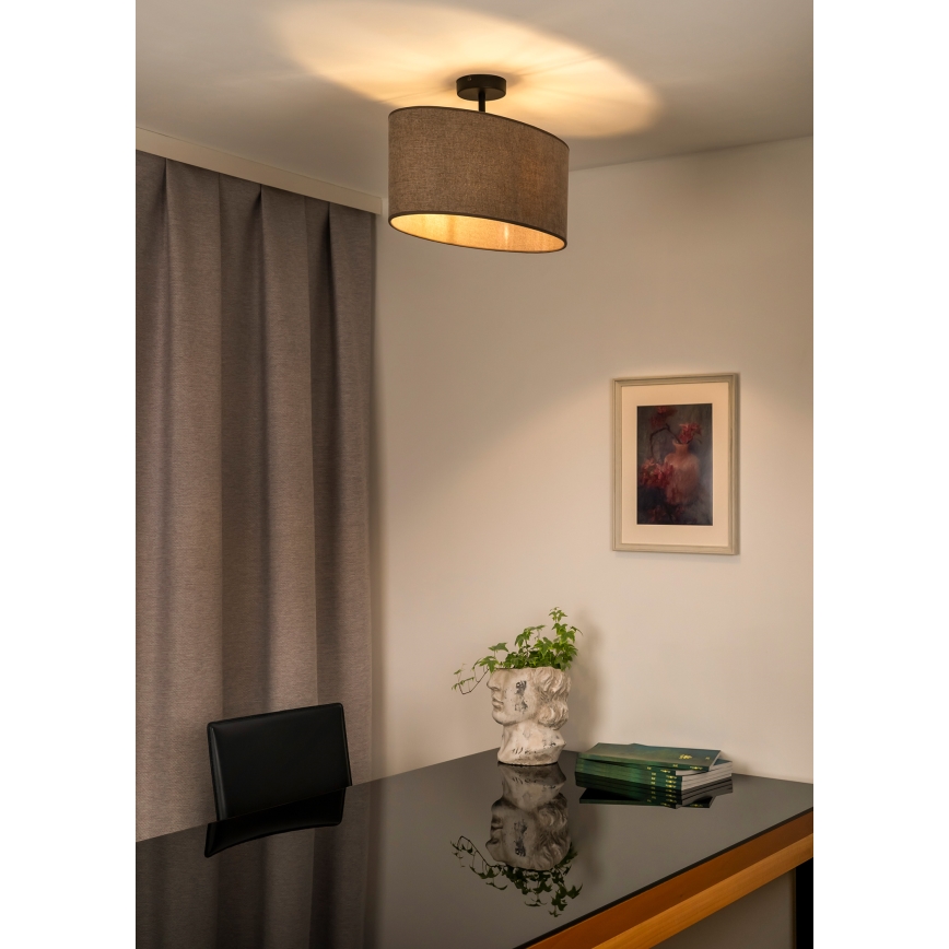 Duolla - Żyrandol natynkowy OVAL 1xE27/15W/230V brązowy