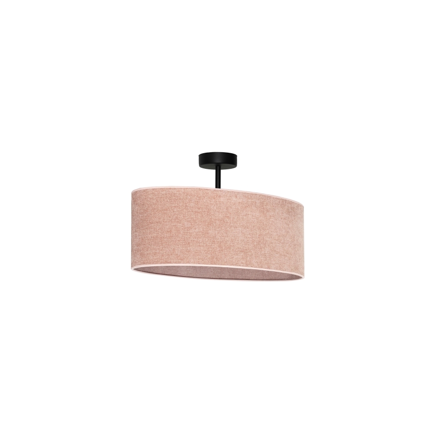 Duolla - Żyrandol natynkowy OVAL 1xE27/15W/230V różowy