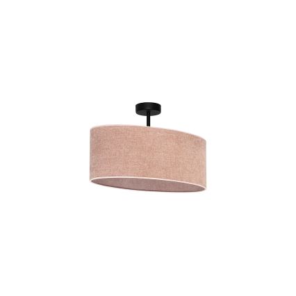 Duolla - Żyrandol natynkowy OVAL 1xE27/15W/230V różowy