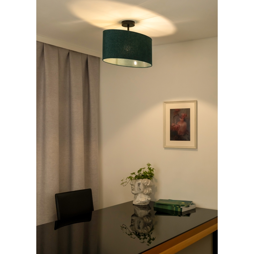 Duolla - Żyrandol natynkowy OVAL 1xE27/15W/230V zielony
