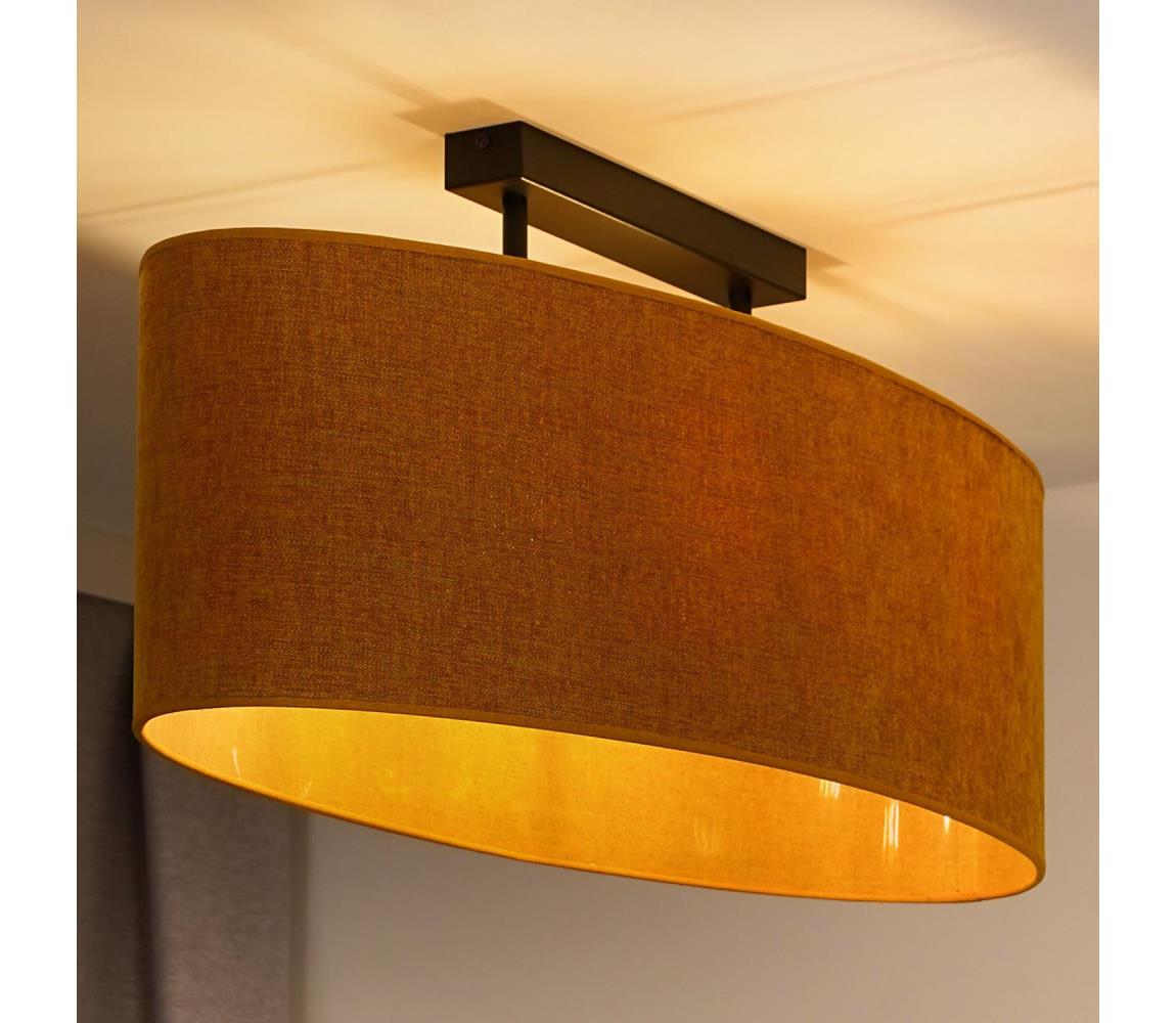 - Żyrandol natynkowy OVAL 2xE27/15W/230V brązowy