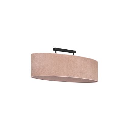 Duolla - Żyrandol natynkowy OVAL 2xE27/15W/230V różowy
