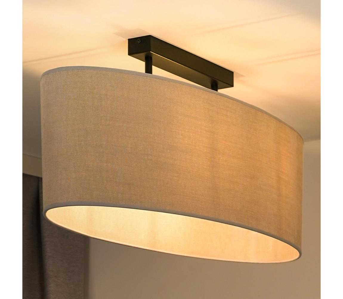 - Żyrandol natynkowy OVAL 2xE27/15W/230V szary