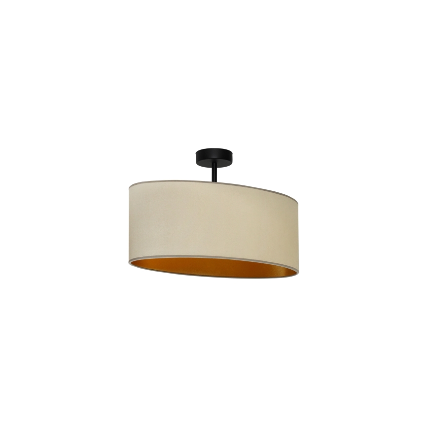 Duolla - Żyrandol natynkowy OVAL VEGAN 1xE27/15W/230V beżowy